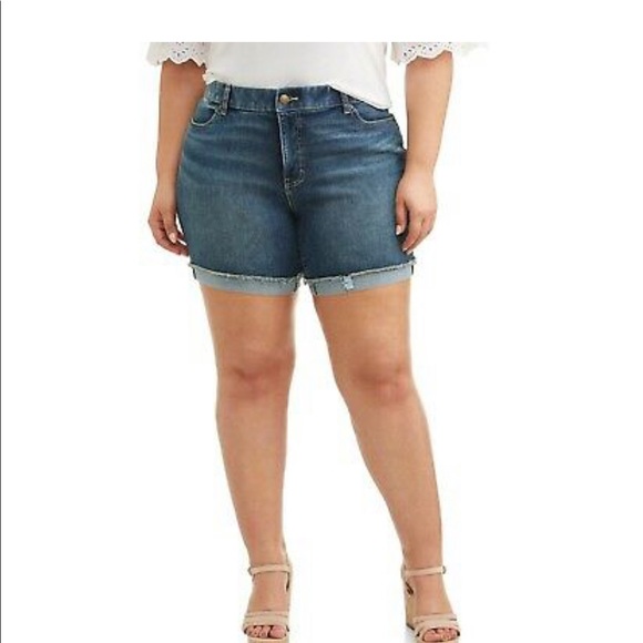 Terra Sky Cuffed Denim Shorts 